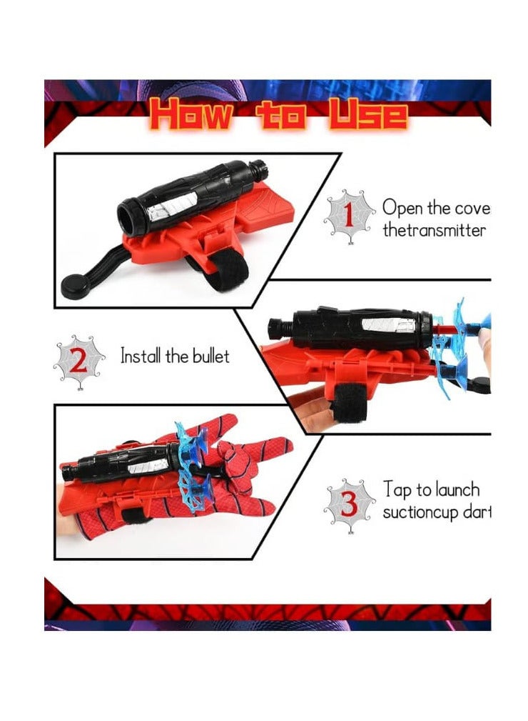 New Moang Spider Launching Glove, Spider Hero Gloves for Kids, Spider-Man Toy Glove, Spider-Man Web Launcher, Shooting Game, Wrist Play Set, Cosplay Launching Glove - Image 2